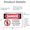 Signmission Authorized Personnel Only Beyond This Point Danger Sign, Vinyl Decal, 5in W x 3.5in L, 2PK OS-2PACK-DS-D-35-L-1036 - alternate 2